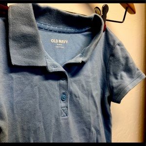 Old Navy baby blue polo shirt
